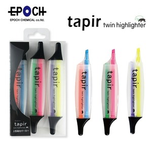 EPOCH Tapir twin 양면 형광펜 (테이퍼 트윈) 3본세트	